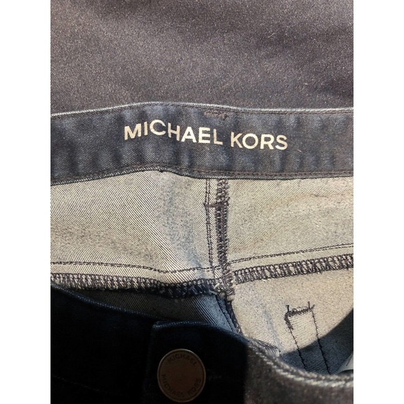 Michael Kors Jeans Medium Wash Stretch Faux Pockets Silver Tag Size 8 Slim Leg - Picture 9 of 9